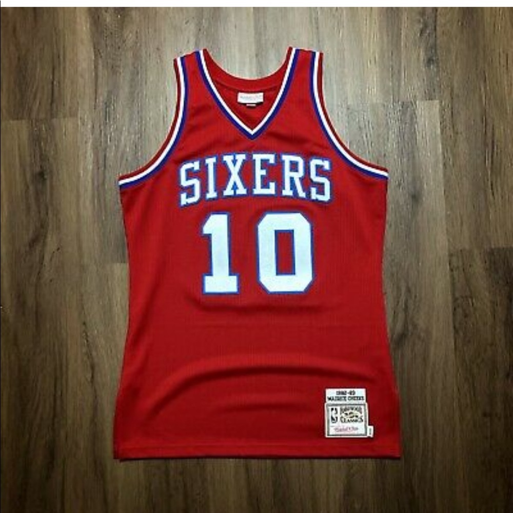 NWT Mitchell & Ness Hardwood Classic Maurice Cheeks Sixers Jersey 2XL